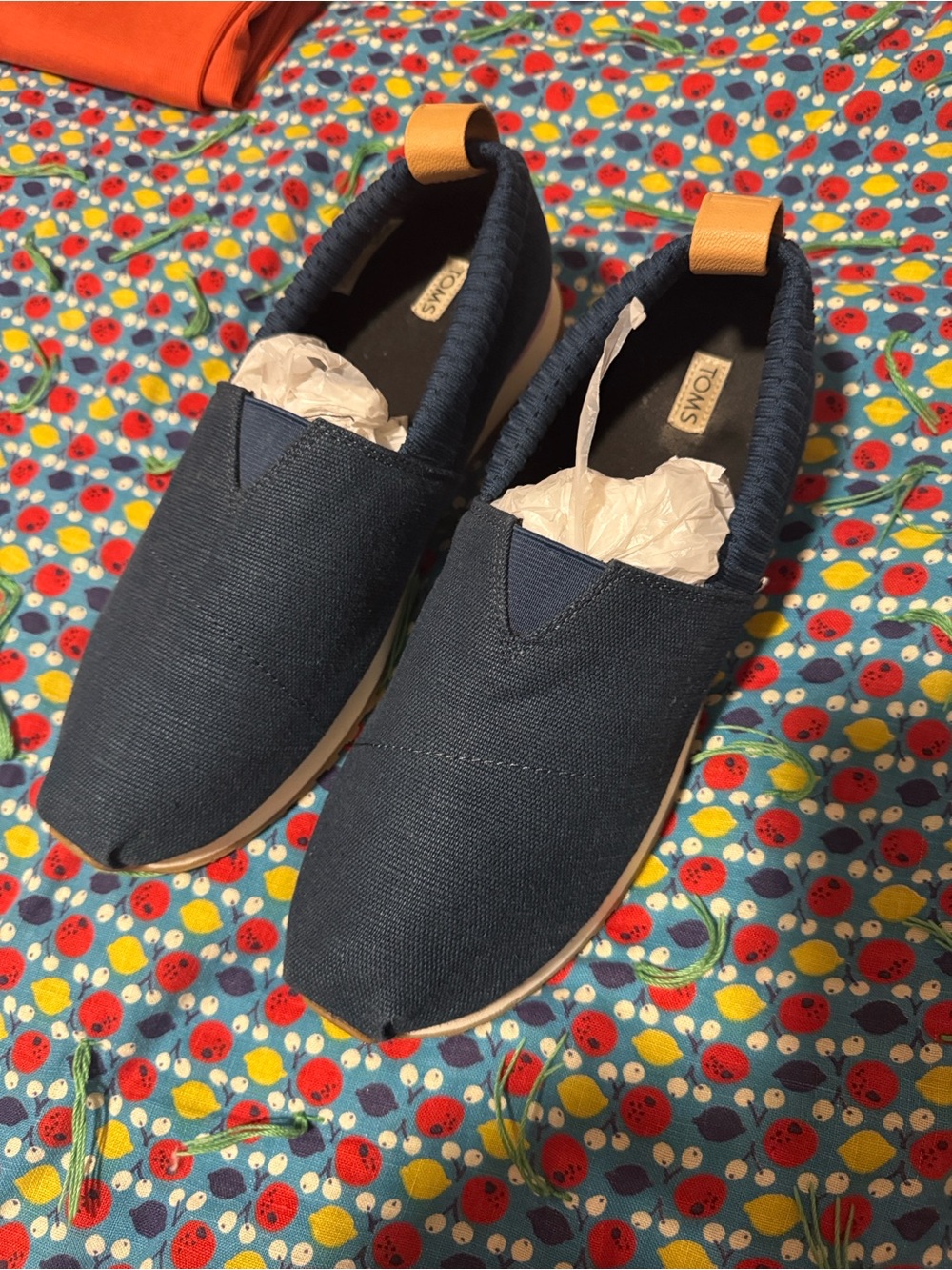 Toms Women’s Navy Alpargata Resident Slip-on Shoes - size 9